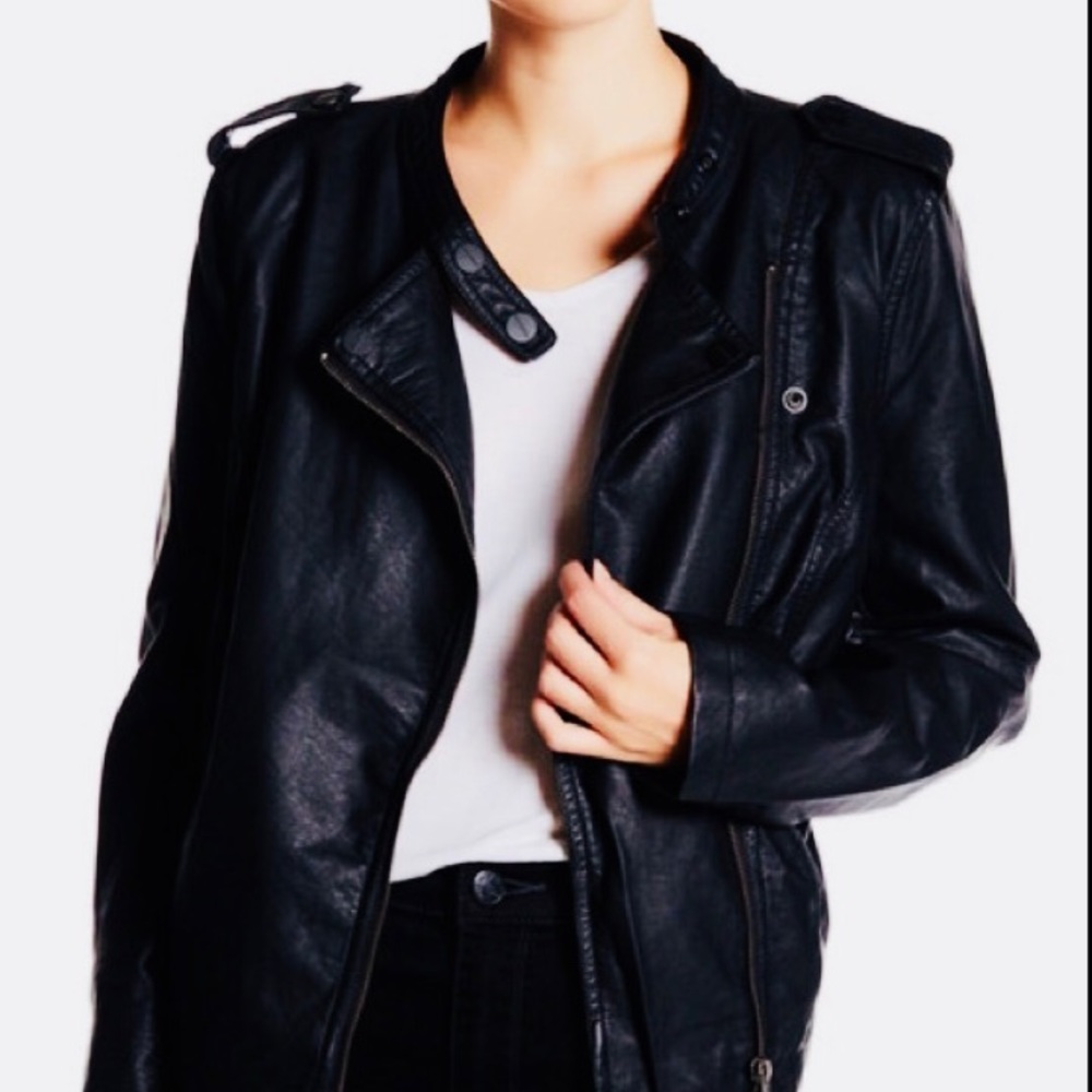 Sanctuary Vegan Leather Jacket all Black